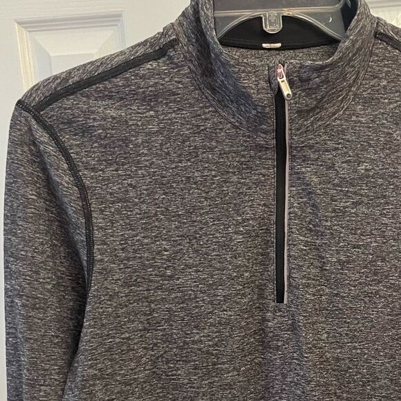 Lululemon athletica heathered black/gray half zip pullover - Picture 7 of 7